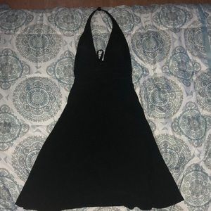 Black V- neck dress